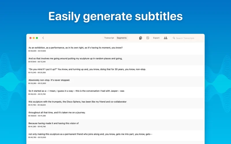 Whisper Transcription screenshot