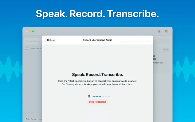 Whisper Transcription screenshot