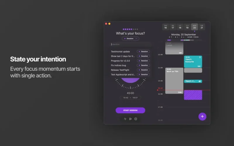 Session Pomodoro Focus Timer screenshot