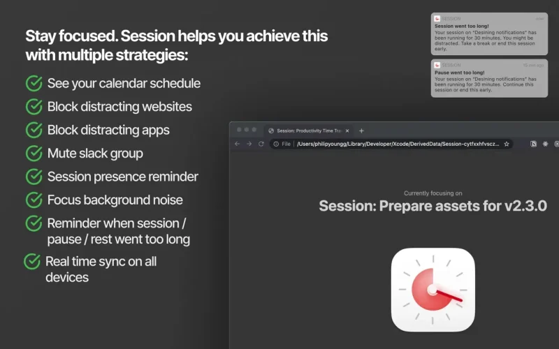 Session Pomodoro Focus Timer screenshot