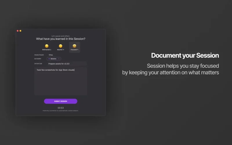 Session Pomodoro Focus Timer screenshot