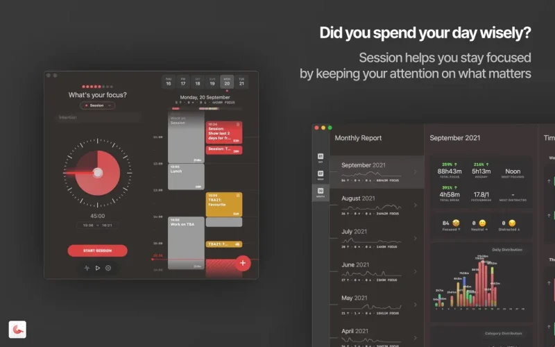 Session Pomodoro Focus Timer screenshot