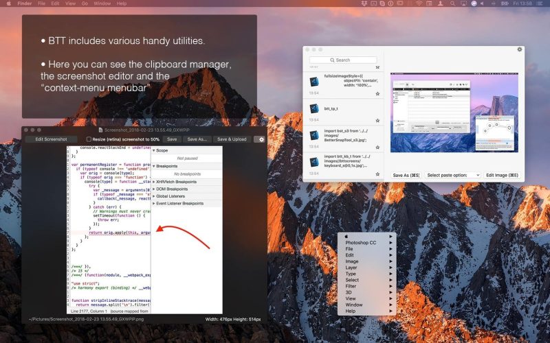 BetterTouchTool screenshot