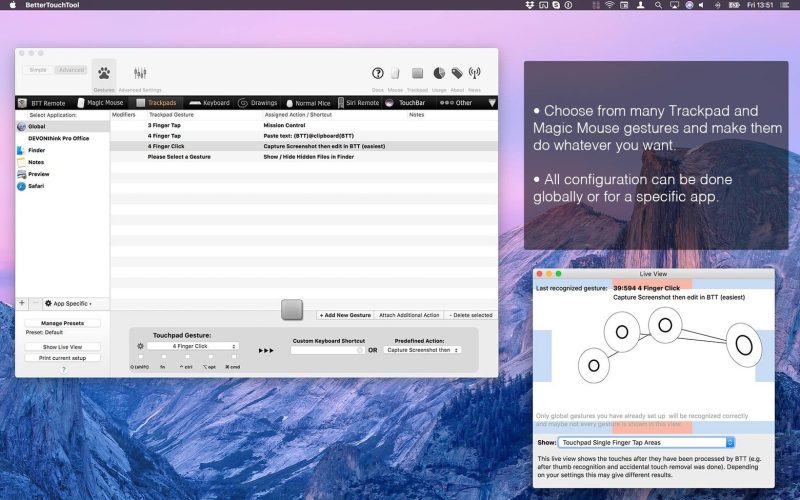 BetterTouchTool screenshot