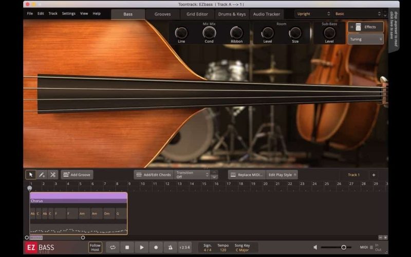 Toontrack EZbass screenshot