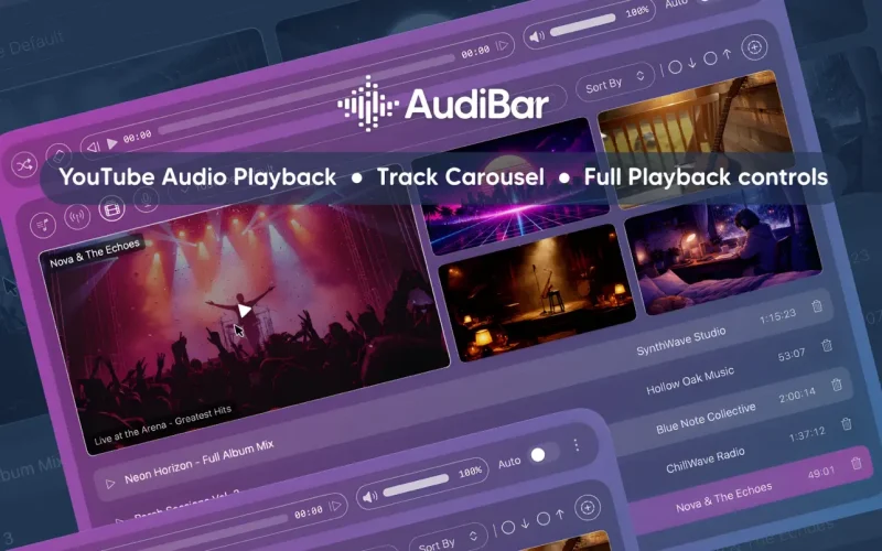 AudiBar screenshot