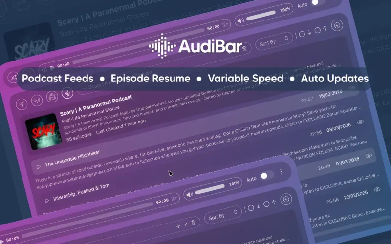 AudiBar screenshot