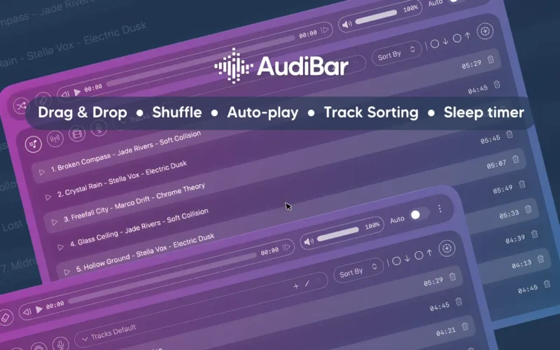 AudiBar screenshot