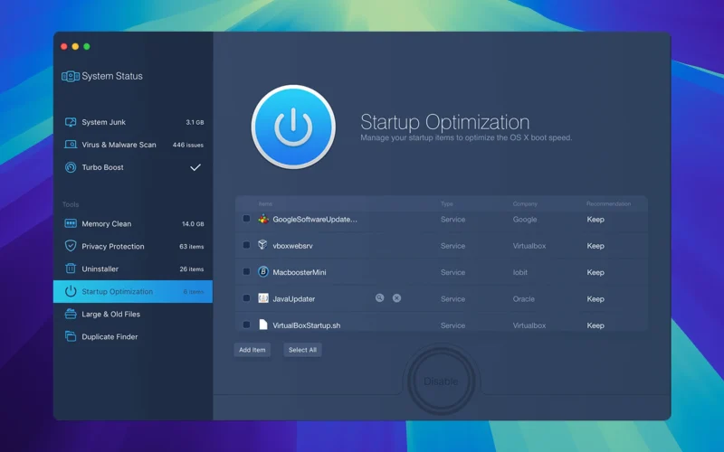 MacBooster 8 Pro screenshot