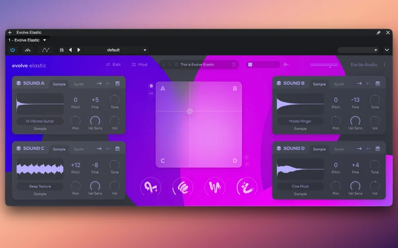 Excite Audio Evolve Elastic screenshot