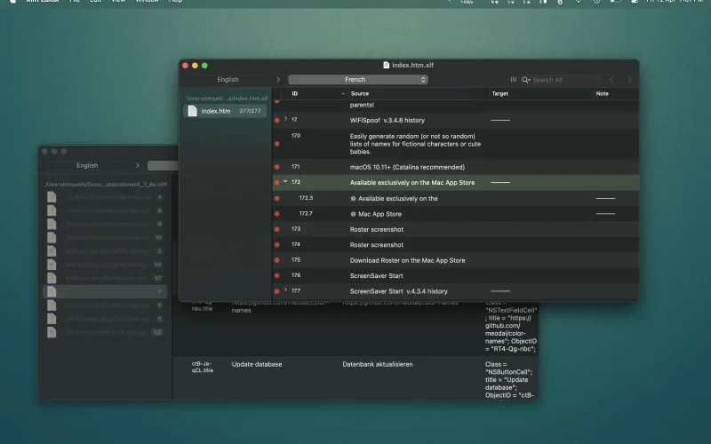 Xliff Editor screenshot