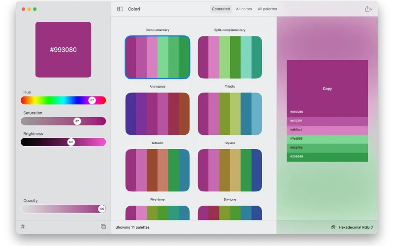 Colori screenshot