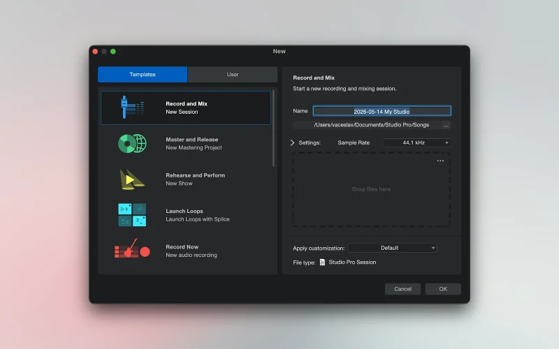 Fender Studio Pro screenshot