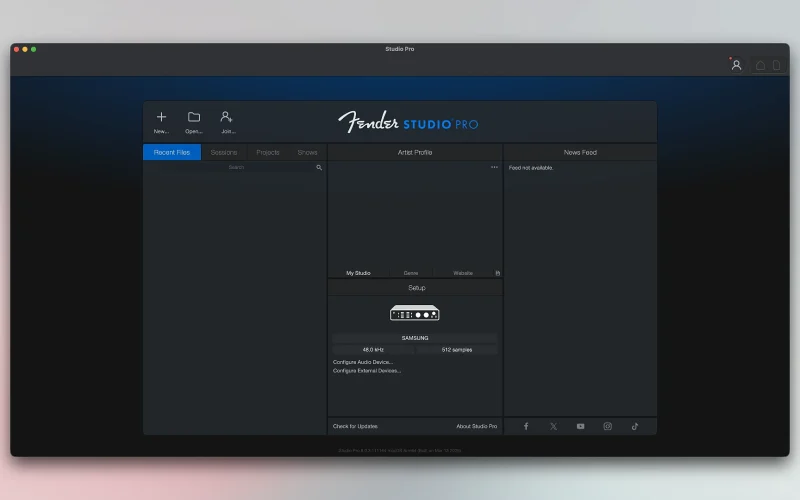 Fender Studio Pro screenshot