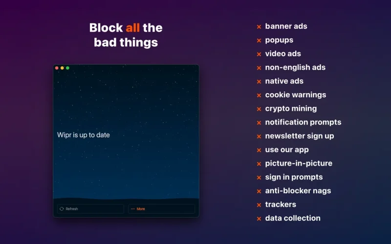 Wipr 2 screenshot