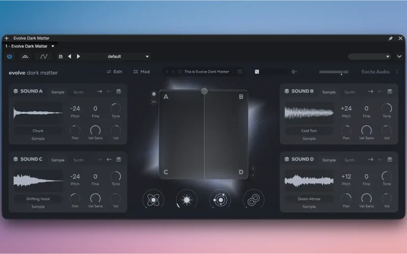 Excite Audio Evolve Dark Matter screenshot