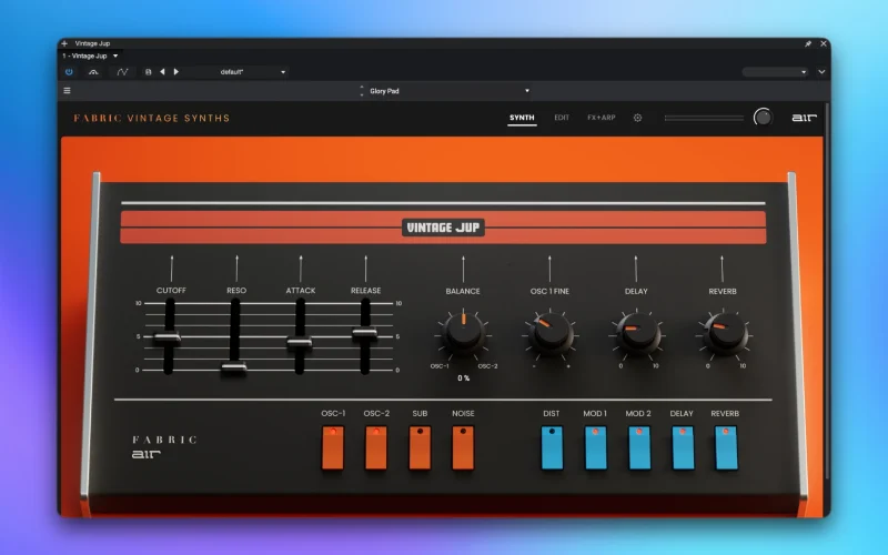 AIR Music Technology Fabric Vintage Synths Vol.1 screenshot